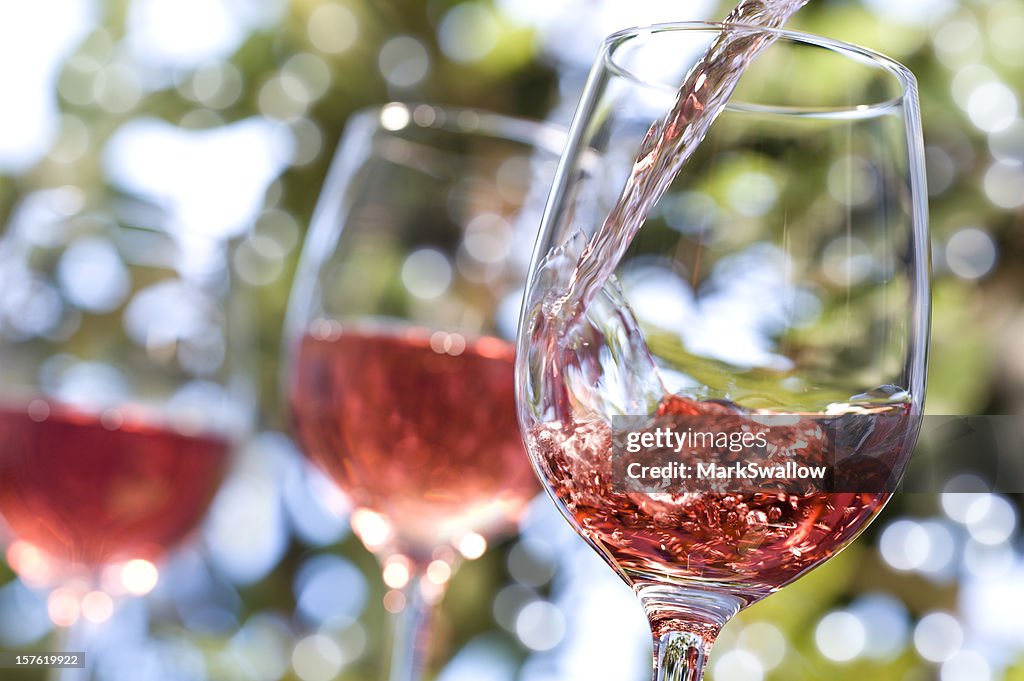 Rose Wein im Freien