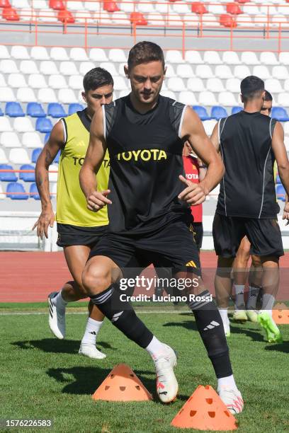 Roma player Nemanja Matic during a training session at Estadio Municipal de Albufeira on July 28, 2023 in Albufeira, Portugal.
