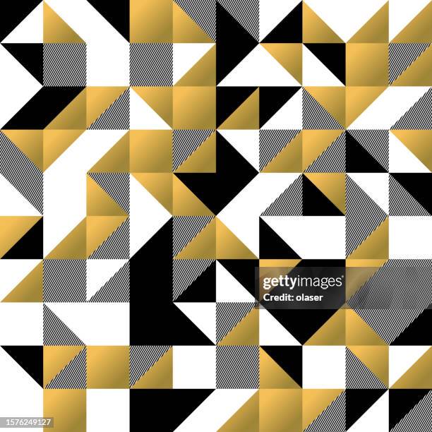golden black gray striped half squares in grid pattern - gray striped background stock illustrations