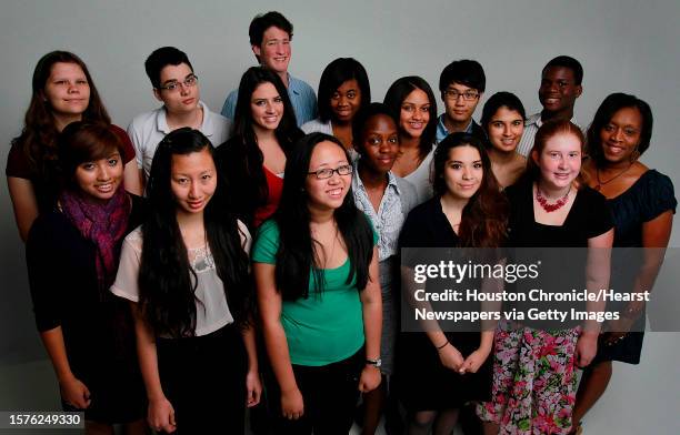 Class photo of the 2011 Chronicle Summer Journalism Workshop photographed in the Houston Chronicle Studio on Wednesday, June 22 in Houston.