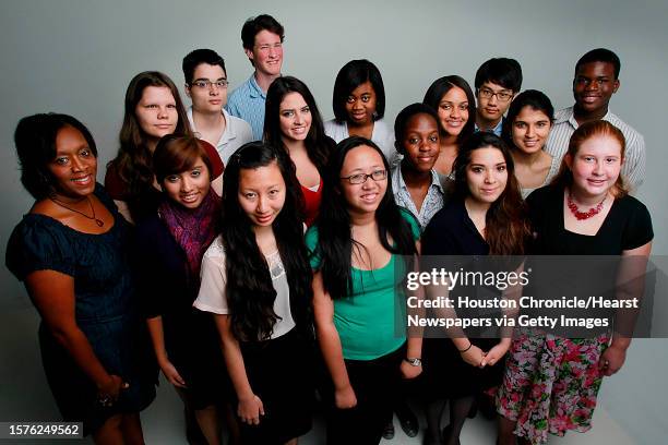 Class photo of the 2011 Chronicle Summer Journalism Workshop photographed in the Houston Chronicle Studio on Wednesday, June 22 in Houston.