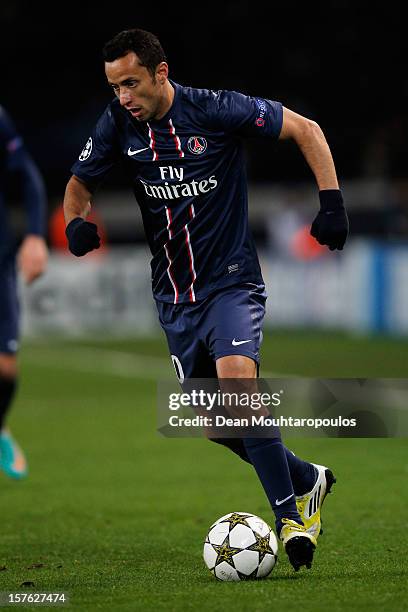 Nene of PSG in action during the Group A UEFA Champions League match between Paris Saint-Germain FC and FC Porto at Parc des Princes on December 4,...