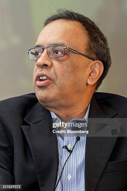 Alok Agarwal, chief financial officer of Reliance Industries Ltd., speaks during the PwC CFO Conclave in Mumbai, India, on Wednesday, Dec. 5, 2012....