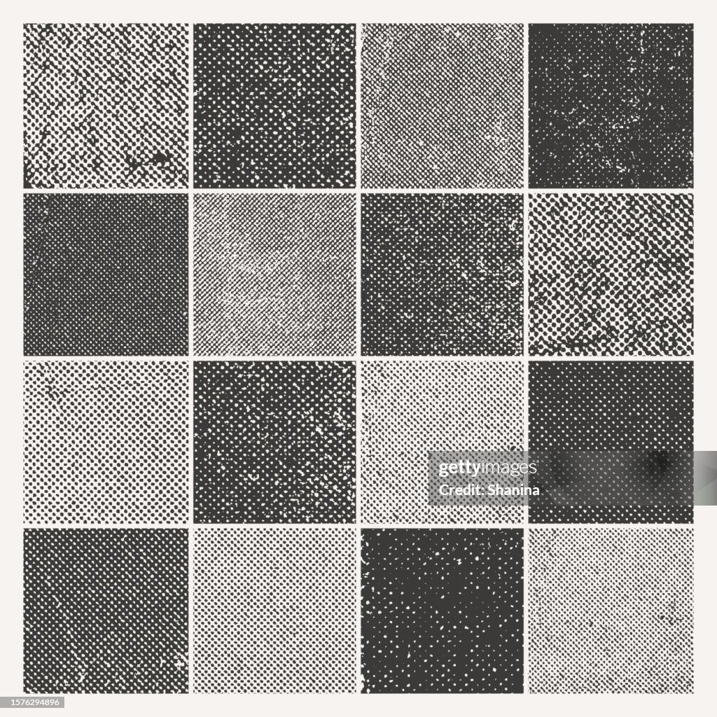 Distressed Grid Distressed Halftone Textures Grid Background High-Res Vector Graphic ...