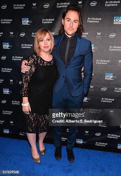 Writer Amy Jacobowitz and director Lee Toland Kreiger arrive to the after party for the premiere of "Four Stories" at The W Hotel on December 4, 2012...