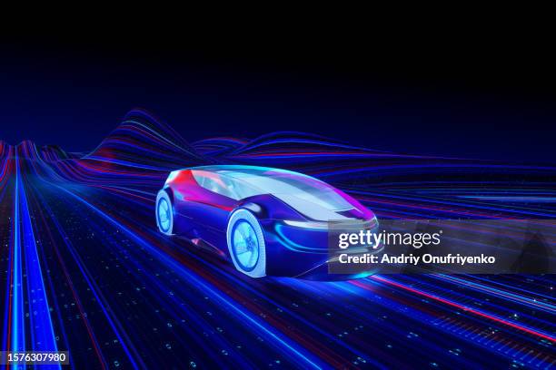 futuristic car - concept car stock-fotos und bilder