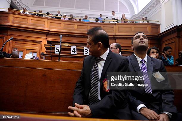 Vinod Hindocha, father of murdered Anni Dewani at the Cape Town High Court on December 5, 2012 in Cape Town, South Africa. Xolile Mngeni was...