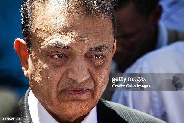 An emotional Vinod Hindocha, father of murdered Anni Dewani, ahead of the sentencing of Xolie Mngeni on December 5, 2012 in Cape Town, South Africa....