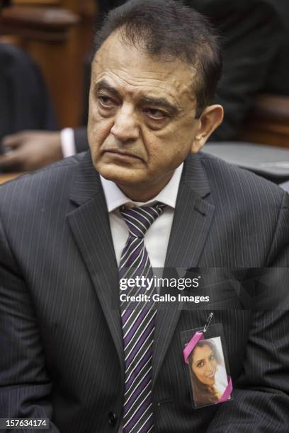 Vinod Hindocha, father of murdered Anni Dewani, in court ahead of the sentencing of Xolie Mngeni on December 5, 2012 in Cape Town, South Africa....