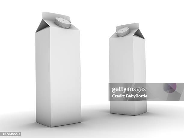 two milk packages - juice box stock pictures, royalty-free photos & images