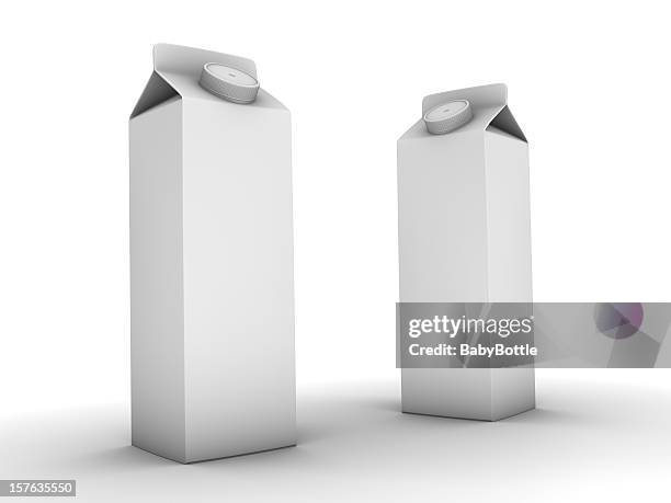 two milk packages - milk pack 個照片及圖片檔