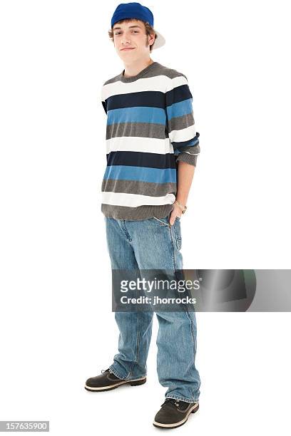 cool casual teen - boy jeans stockfoto's en -beelden