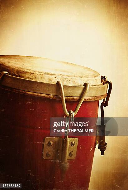 vintage conga instrument - rumba stock pictures, royalty-free photos & images