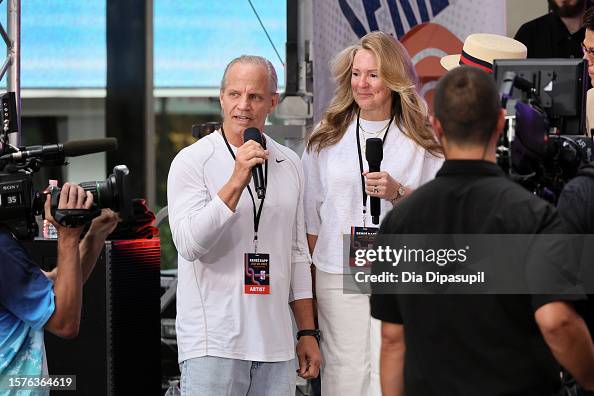 Charlie Rapp Charlie Rapp and Denise Rapp speak onstage during NBC's