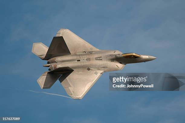 f22 raptor jet fighter - us air force stock pictures, royalty-free photos & images