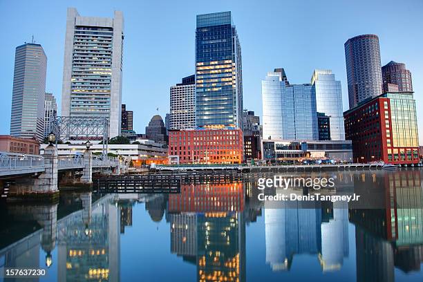 boston skyline - boston financial district stock pictures, royalty-free photos & images