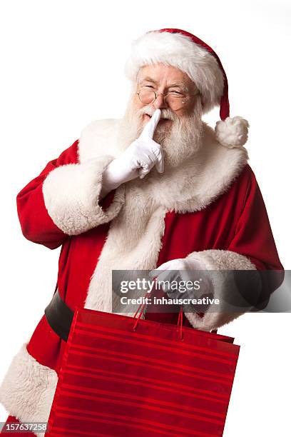 bilder von echten santa claus going shopping - be silent stock-fotos und bilder