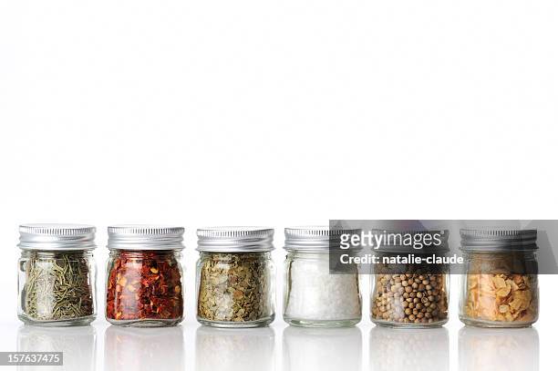 variety of spices - pot stockfoto's en -beelden