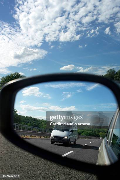 car mirror. color image - side view mirror stockfoto's en -beelden