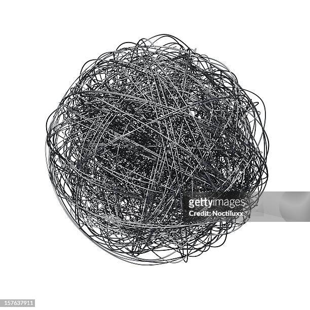 metal wire ball - full body isolated bildbanksfoton och bilder