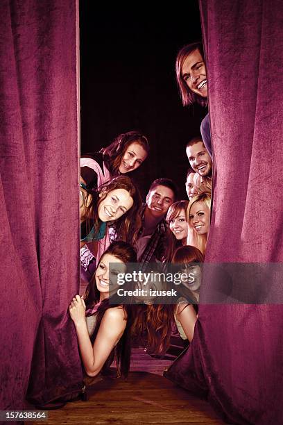 young actors on stage - actor stock pictures, royalty-free photos & images
