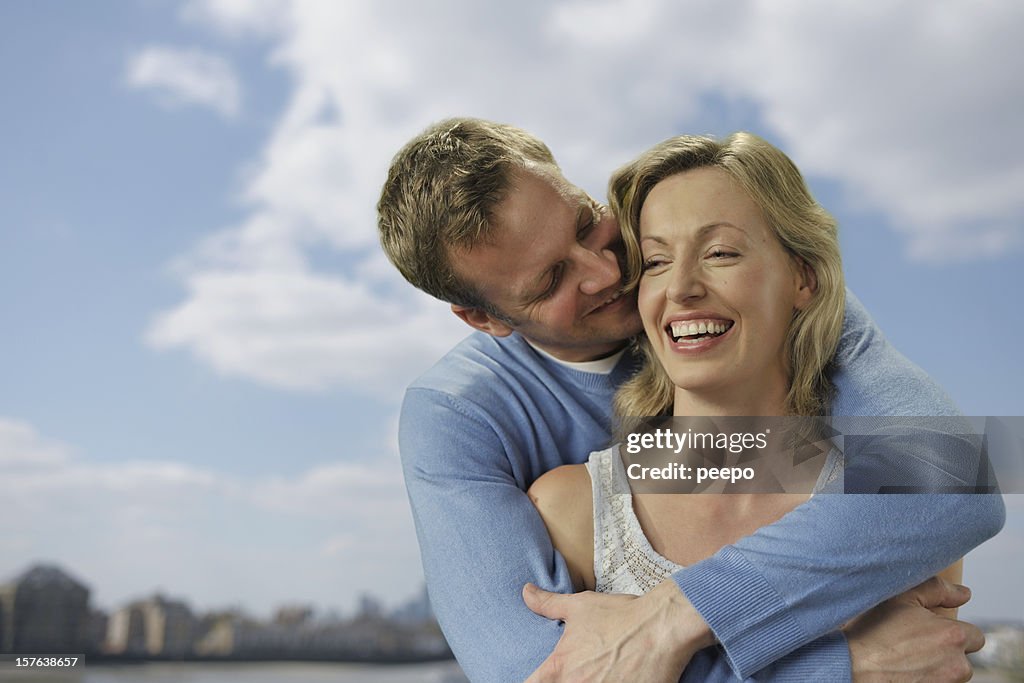 Attractive couple outdoors