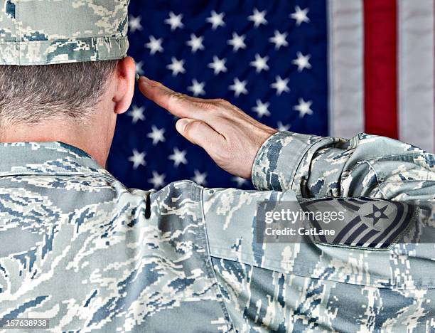 military salute - us air force stock pictures, royalty-free photos & images