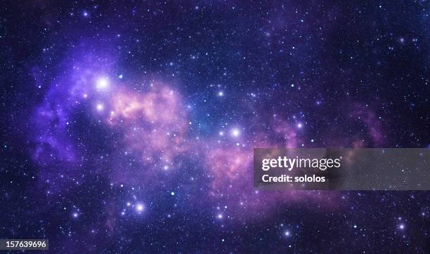 viola spazio stelle - galaxy foto e immagini stock