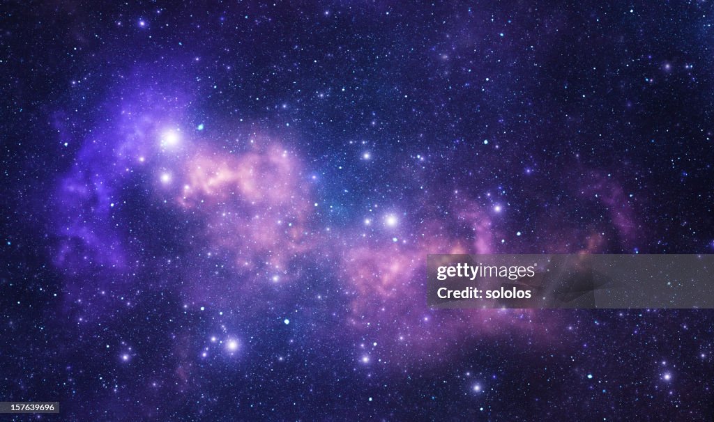 パープルのスペースの星