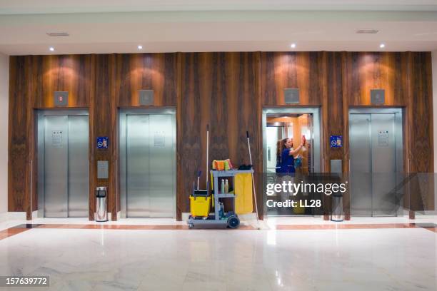 elevator clean up - cleaning equipment stock pictures, royalty-free photos & images