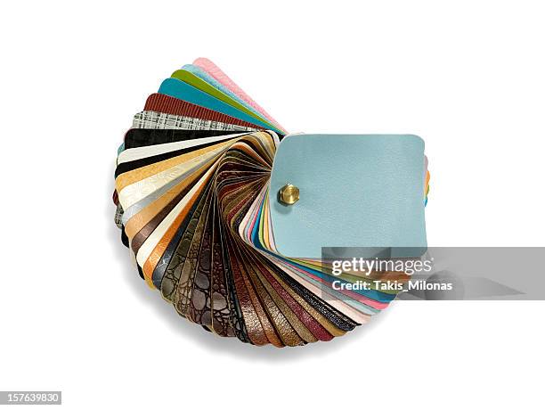 leather palette - fabric swatches stock pictures, royalty-free photos & images