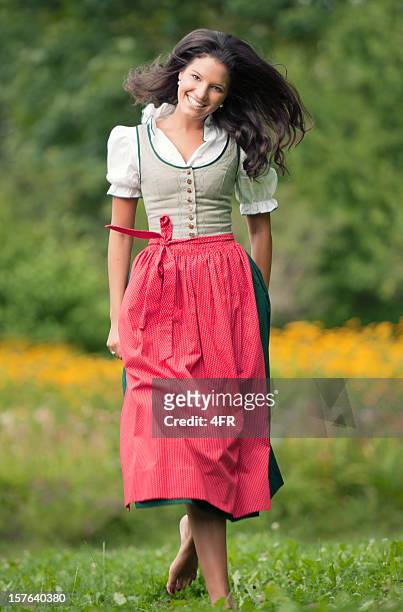 traditional dirndl, beer fest - outfoor fun (xxxl) - dirndl stock pictures, royalty-free photos & images