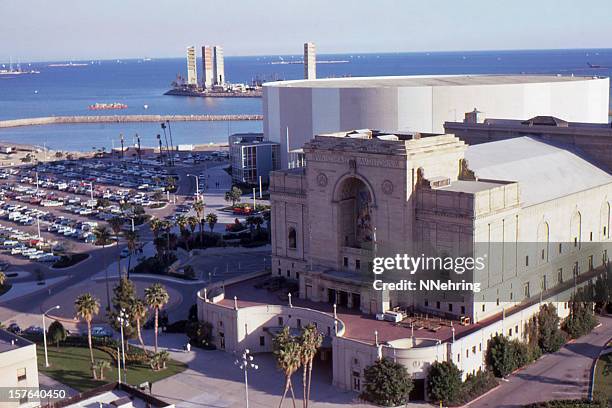 long beach municipal auditorium 1967, retro - wpa stock pictures, royalty-free photos & images