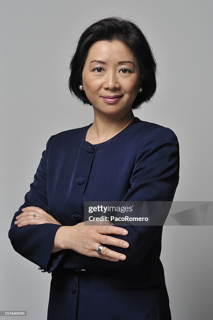 Zuversichtlich asiatischen business Frau