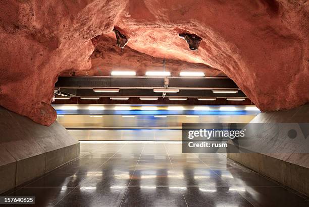 stockholm subway station radhuset - stockholm metro stock pictures, royalty-free photos & images