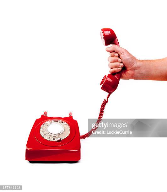 rote telefon - anrufbeantworter stock-fotos und bilder