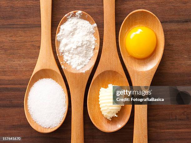 baking ingredients - powdered sugar stock pictures, royalty-free photos & images