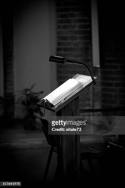 church pulpit, toned image - pulpit stock pictures, royalty-free photos & images