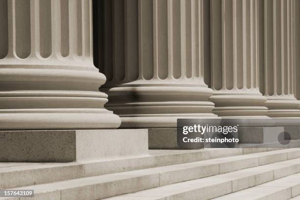 sepia vintage column close up - courthouse exterior stock pictures, royalty-free photos & images