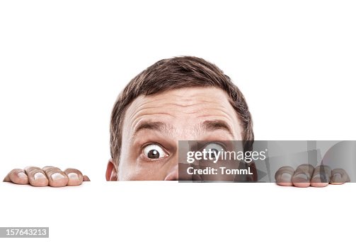 Curious looking man Curious looking man