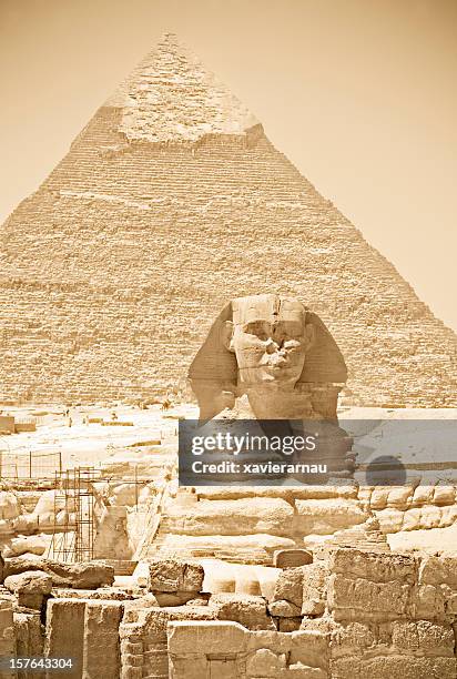 the sphinx - khufu stock pictures, royalty-free photos & images