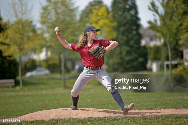 baseball pitcher girl  1 - 投手 個照片及圖片檔
