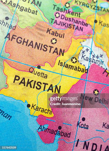 pakistan and neighbor countries - afghanistan map stock pictures, royalty-free photos & images