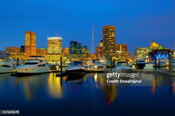 baltimore cityscape / skyline - baltimore skyline stock pictures, royalty-free photos & images