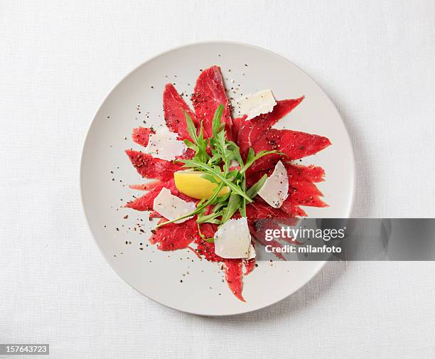 carpaccio - plate fotografías e imágenes de stock