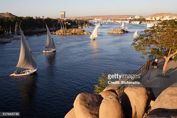 aswan, egypt - nile river stock pictures, royalty-free photos & images