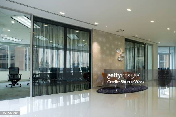 modern board room and waiting area - window blinds stock pictures, royalty-free photos & images