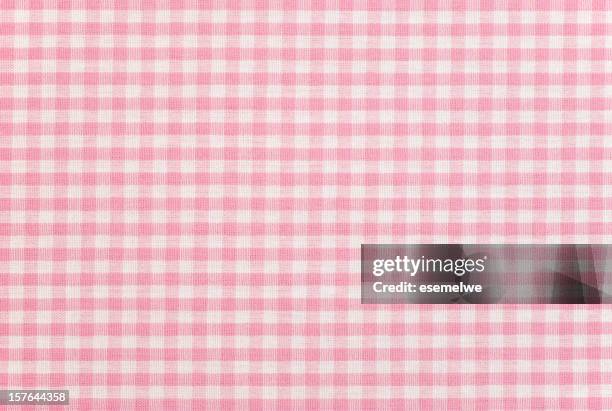 tessuto con motivo vichy - rosa foto e immagini stock