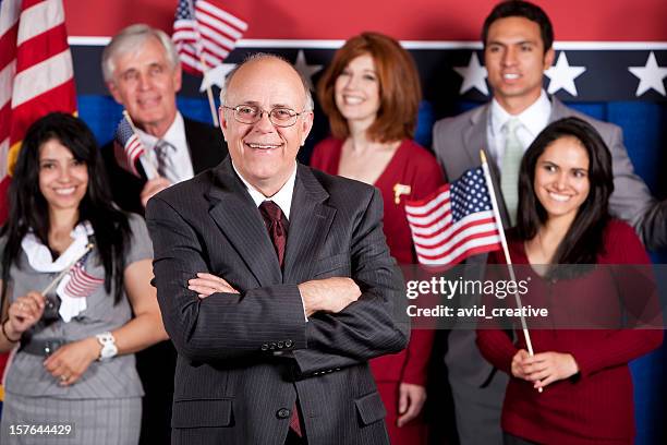 happy politician and supporters - presidents club stock pictures, royalty-free photos & images