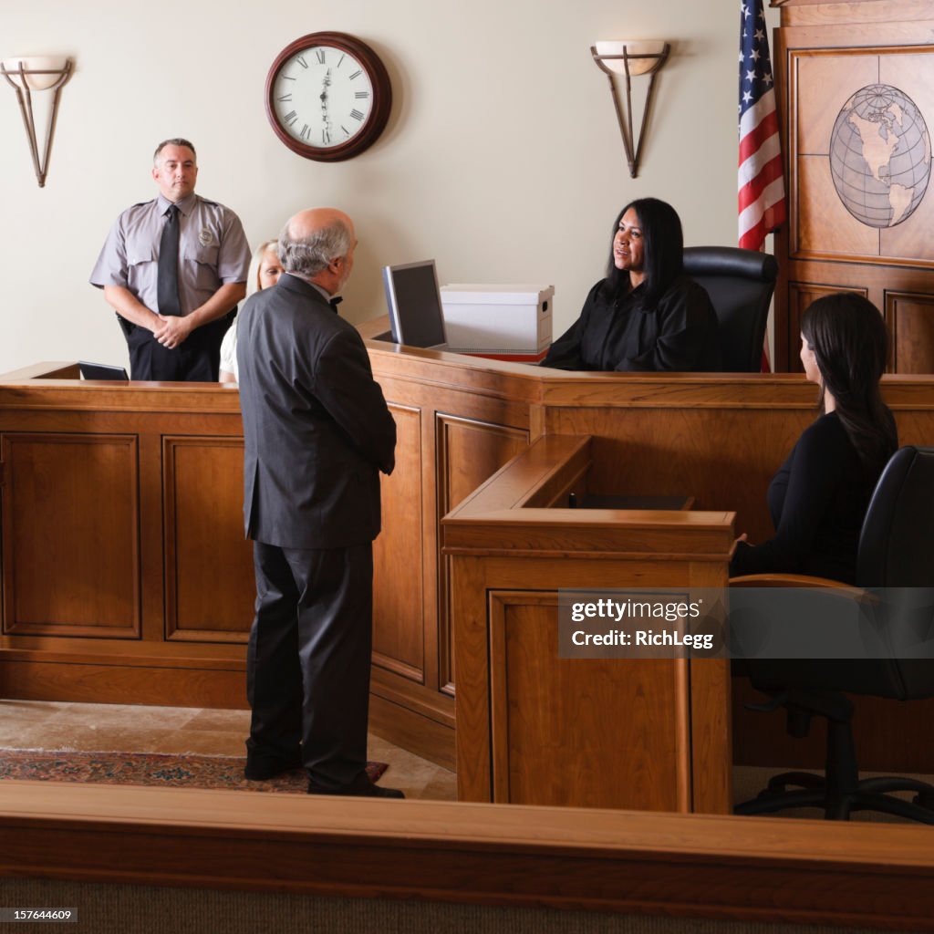 Lawyer in a Courtroom